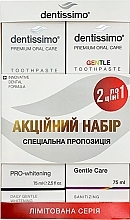 Fragrances, Perfumes, Cosmetics Toothpaste Set - Dentissimo 1+1 PRO WHITENING+GENTLE CARE, 75+75 ml