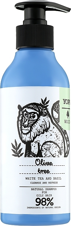 Peace Of Olive Grove Shampoo for Oily Hair - Yope Shampoo For Greasy Hair Olive Tree, White Tea, Basil — photo N4