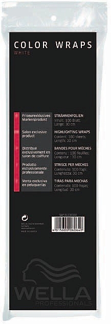 Color Wraps Sheets - Wella Professionals Color Wraps Sheets White — photo N1