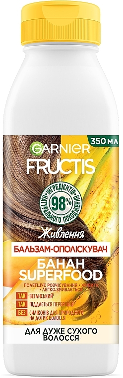 Nourishing Conditioner for Extra Dry Hair "Banana" - Garnier Fructis Superfood — photo N3