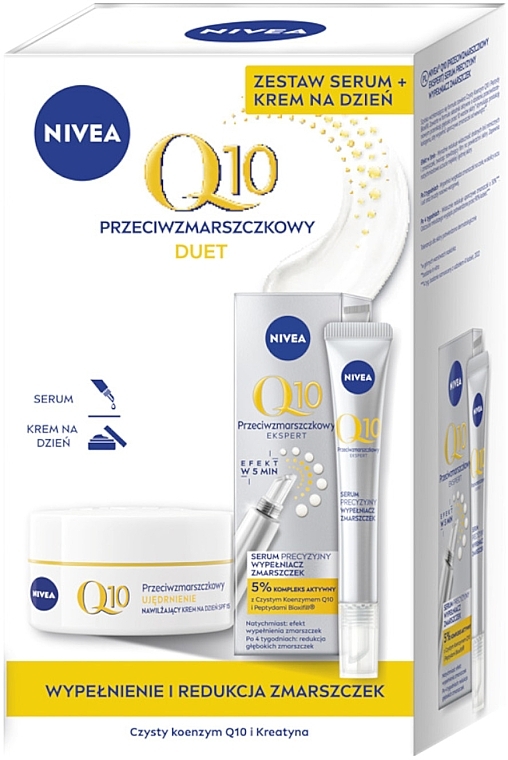 Set - Nivea Q10 (f/ser/15ml + f/cr/50ml) — photo N1