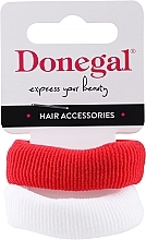 Fragrances, Perfumes, Cosmetics Hair Ties, FA-5642, red + white - Donegal