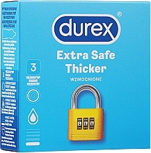 Fragrances, Perfumes, Cosmetics Thickened Condoms, 3 pcs - Durex Extra Safe