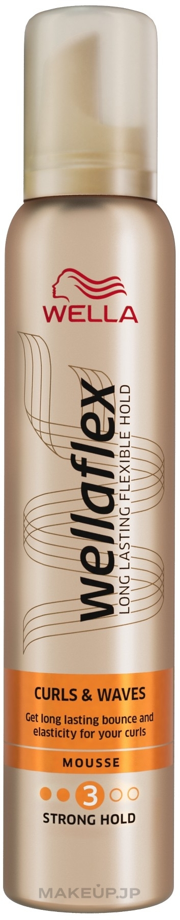 Strong Hold Styling Hair Mousse "Curls & Waves" - Wella Wellaflex — photo 200 ml