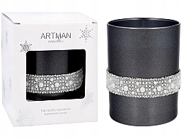 Scented Candle in Glass 8x9,5 cm, black - Artman Crystal Glass Pearl — photo N2