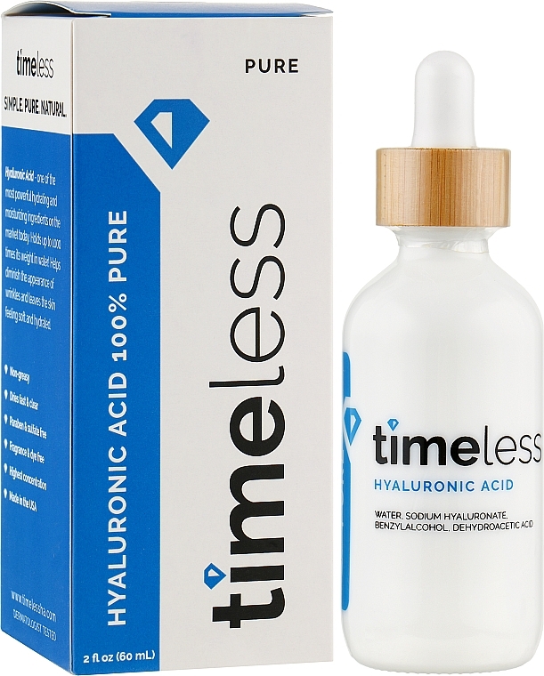 Moisturising Anti-Ageing Face Serum - Timeless Skin Care Hyaluronic Acid 100% Pure — photo N2