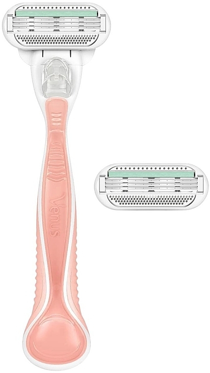 Pink Shaving Machine + 1 replaceable cassette - Gillette Venus Smooth Sensitive — photo N2
