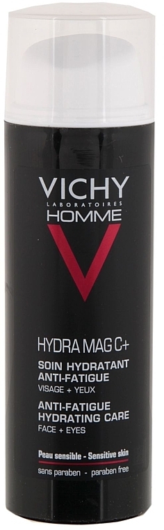 Moisturizing Face and Eye Cream - Vichy Homme Hydra Mag C+ Anti-Fatigue Hydrating Care — photo N2