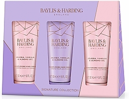 Set - Baylis & Harding Jojoba, Vanilla & Almond Oil Luxury Hand Treats Gift Set (h/cr/3x50ml) — photo N7