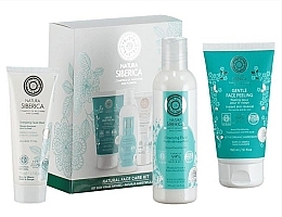 Fragrances, Perfumes, Cosmetics Set - Natura Siberica Natural Face Care Kit (peeling/150ml + fluid/200ml + mask/75ml)