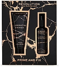 Fragrances, Perfumes, Cosmetics Set - Makeup Revolution Illuminating Prime & Fix Duo (f/primer/25ml + fix spr/50ml)