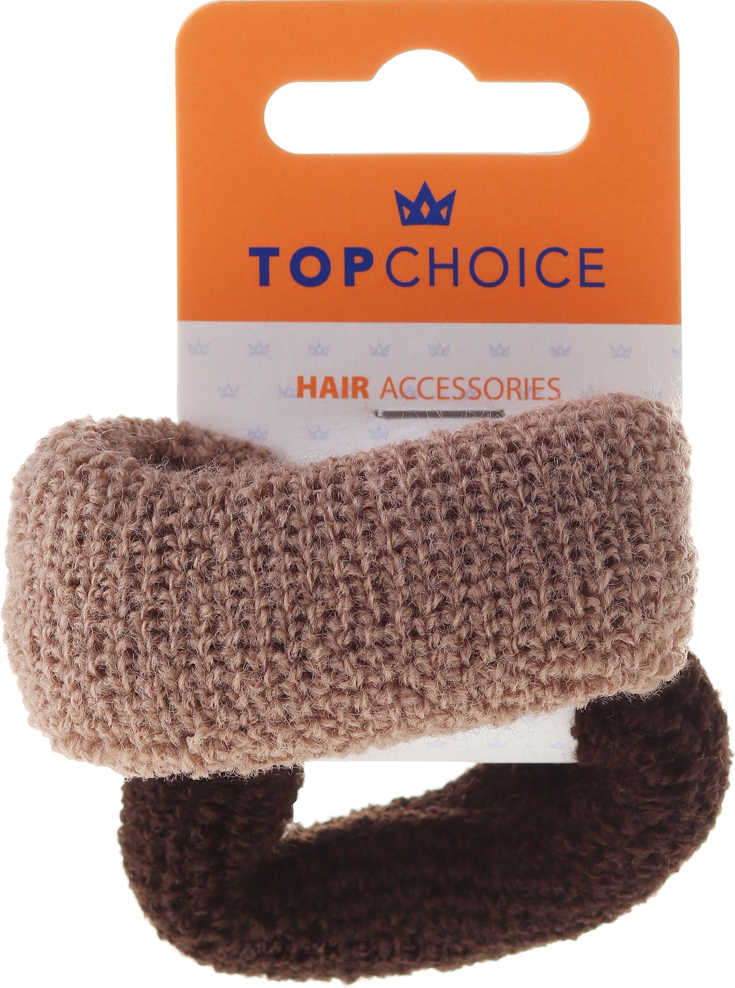 Elastic Hair Bands, brown mix - Top Choice — photo 2 szt.