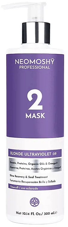 Blonde Hair Mask - Neomoshy Blonde Ultraviolet 2 Mask — photo N2