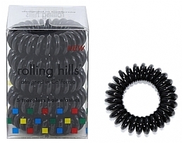 Traceless Hair Rings, black - Rolling Hills 5 Traceless Hair Rings — photo N1