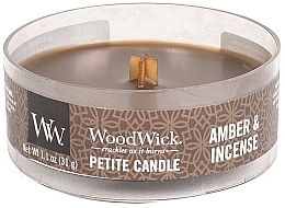 Fragrances, Perfumes, Cosmetics Scented Candle in Glass - WoodWick Petite Candle Amber & Incense