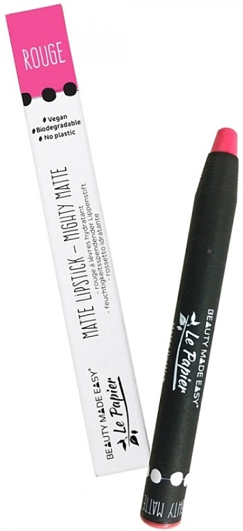 Matte Lipstick - Beauty Made Easy Le Papier Mighty Matte Lipstick — photo N1