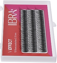 V Effect Lash Individuals B 0.10, 12 mm - Ibra 10 Flares Eyelash — photo N2