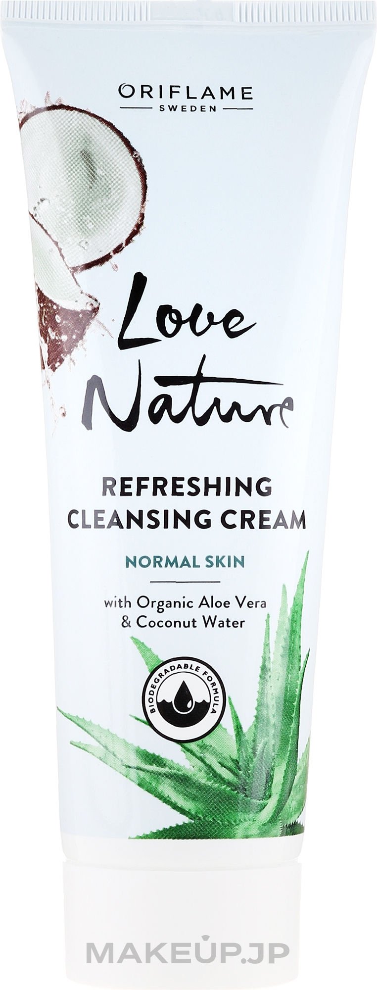 Cleansing Face Cream with Organic Aloe and Water - Oriflame Love Nature Refreshing Cleansing Cream — photo 125 ml