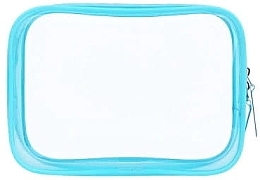 Transparent PVC Cosmetic Bag, blue - Deni Map — photo N1