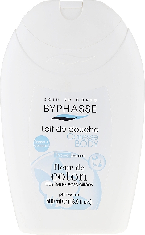 Shower Cream - Byphasse Caresse Shower Cream Coton — photo N1