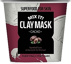 Fragrances, Perfumes, Cosmetics Cleansing Clay Mask with Cocoa Extract - Superfood for Skin MIX IT! Clay Mask Cacao