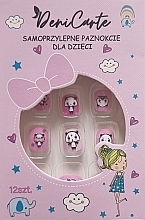 Fragrances, Perfumes, Cosmetics Self-Adhesive False Nails for Kids 'Panda', 981 - Deni Tipsy Kids Card