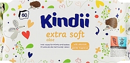 Fragrances, Perfumes, Cosmetics Kids Wet Wipes, 60 pcs - Kindii Extra Soft