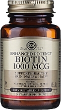 Dietary Supplement "Biotin" 1000mcg - Solgar Enhanced Potency Biotin — photo N3