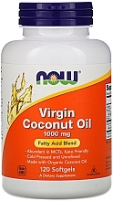 Coconut Oil, 1000mg, softgels - Now Foods Virgin Coconut Oil 1000mg Softgels — photo N1