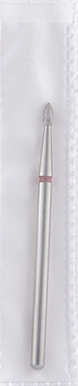 Diamond Nail File Drill Bit, bullet, L-4 mm, 1.8 mm, red - Head The Beauty Tools — photo N1