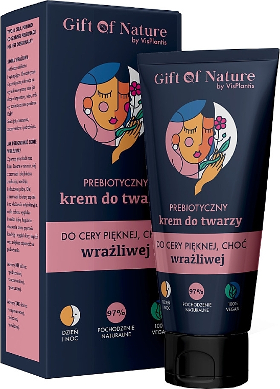 Prebiotic Face Cream for Sensitive Skin - Vis Plantis Gift of Nature Face Cream — photo N1