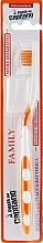 Fragrances, Perfumes, Cosmetics Family Toothbrush, medium, orange - Pasta Del Capitano Family Medium