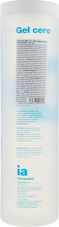 0% Shower Gel for Sensitive Skin - Interapothek Gel Cero — photo N19