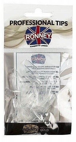 Nail Tips, size 9, transparent - Ronney Professional Tips — photo N1