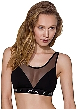 Sport Top with Transparent Insert PS002, black - Passion — photo N1