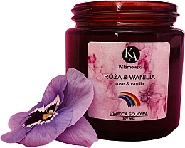 Fragrances, Perfumes, Cosmetics Scented Soy Candle 'Rose and Vanilla' - KawilaMowski Rose & Vanilla