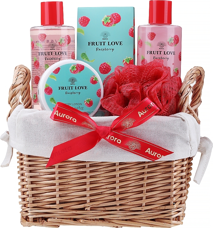 Aurora Fruit Love Raspberry - Set in Basket 'Raspberry', 5 products — photo N1