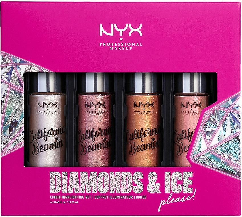 Set - NYX Professional Makeup Diamonds & Ice, Please Shimmering Body Oil — photo N3