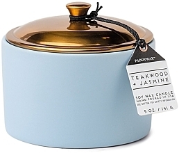 Fragrances, Perfumes, Cosmetics Scented Candle 'Teak Wood & Jasmine' - Paddywax Hygge Ceramic Candle Blue Teakwood & Jasmine