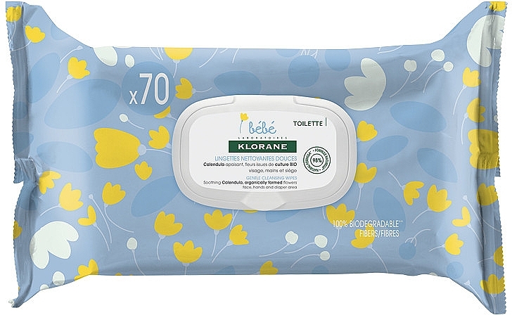 Kids Gentle Cleansing Wipes - Klorane Bebe Gentle Cleansing Wipes — photo N1