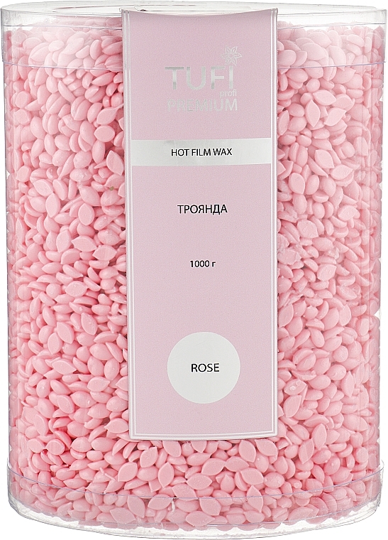 Hot Polymer Granule Wax "Rose" - Tufi Profi Premium — photo N2