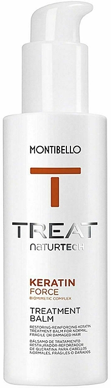 Keratin Conditioner for Normal, Brittle & Damaged Hair - Montibello Treat Naturtech Keratin Force Balm — photo N6