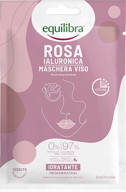 Facial Mask - Equilibra Rose Moisturizing Face Mask Regenerating — photo N3