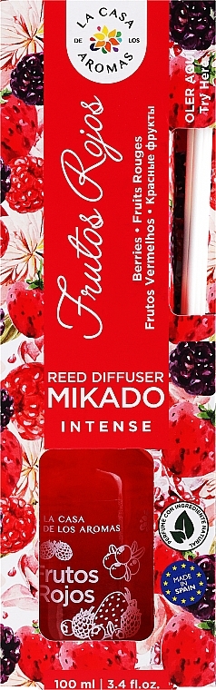 Reed Diffuser "Red Fruits" - La Casa de Los Aromas Mikado Intense Reed Diffuser — photo N3