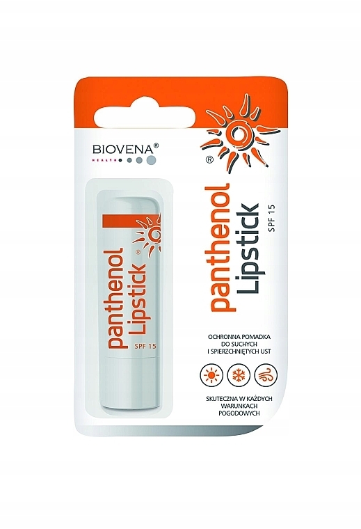 Sunscreen Lip Balm - Biovena Panthenol Lipstick SPF 15 — photo N1