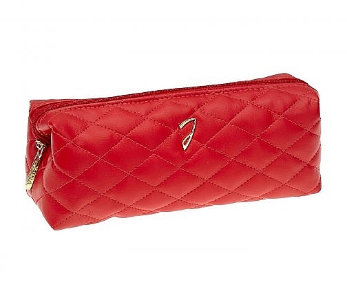 Makeup Bag, red - Janeke RED Quilted Pouch Empty — photo N1