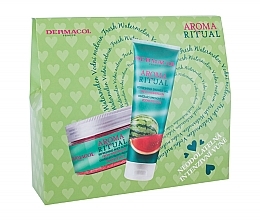 Fragrances, Perfumes, Cosmetics Set - Dermacol Aroma Ritual Fresh Watermelon Set (sh/gel/250ml + b/scr/200g)