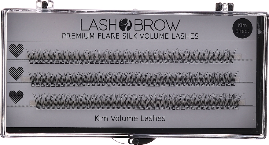 False Lashes - Lash Brow Premium Flare Silk Kim Volume Lashes — photo N6