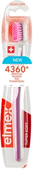 Toothbrush, super-soft, pink - Elmex Super Soft Toothbrush — photo N1
