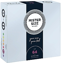 Fragrances, Perfumes, Cosmetics Latex Condoms, size 64, 36 pcs - Mister Size Extra Fine Condoms